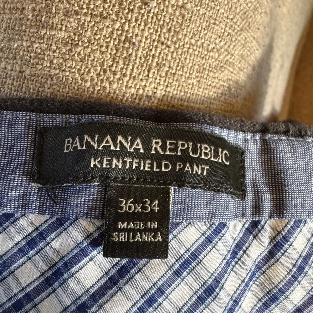 Banana Republic Men's Kentfield Black Dress Pants 100% Cotton Sz W36 L34